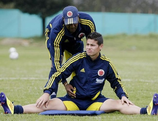 James Rodriguez insieme a Cristiano Ronaldo al Real Madrid