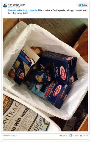 Boicotta Barilla: il web si scatena contro il colosso della pasta