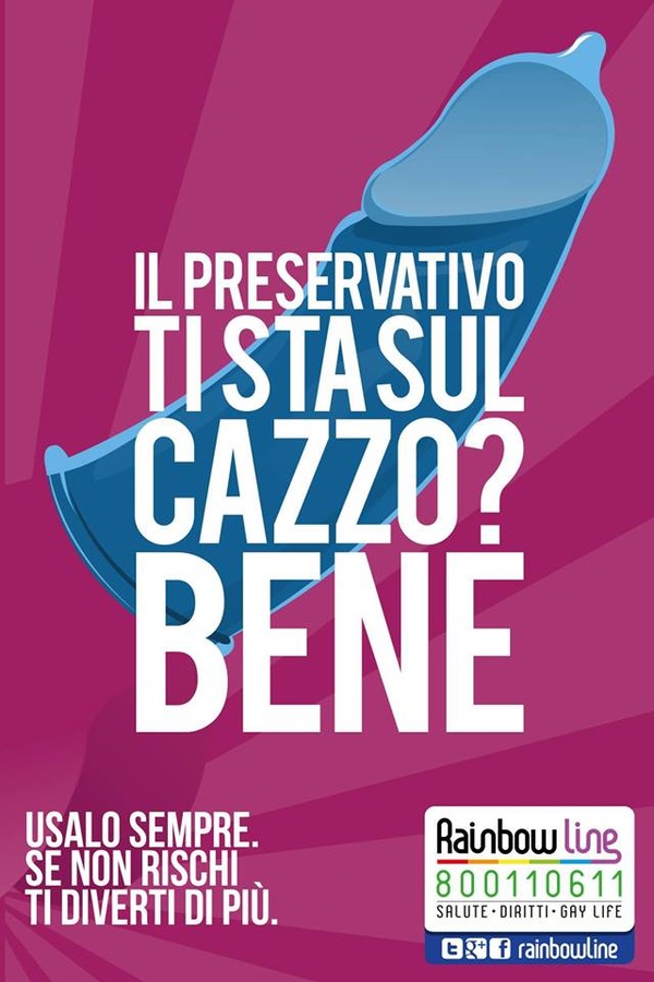 Campagna di RainbowLine a favore del preservativo