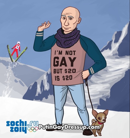 Vesti Putin in versione gay