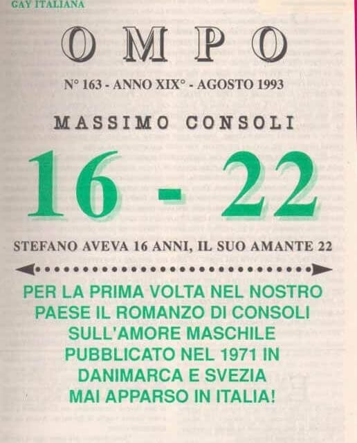 I libri di Massimo Consoli - 2572 16 22 - Gay.it