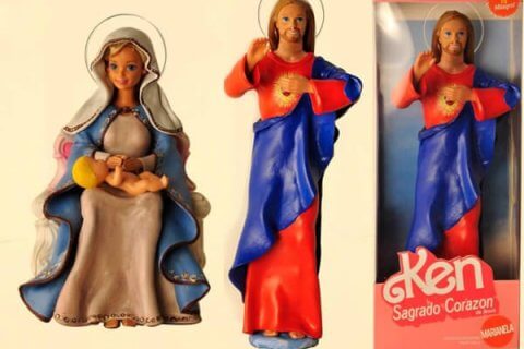 Barbie Divina Provvidenza e Ken Sacro Cuore: la provocazione di due artisti argentini - barbie madonna B1 - Gay.it
