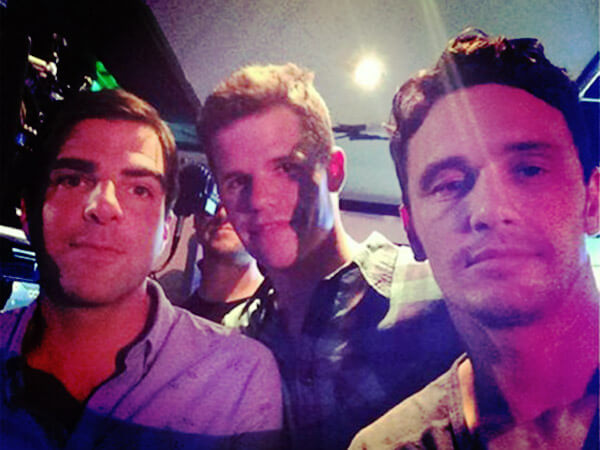 Sesso a tre per James Franco, Zachary Quinto e Charlie Carver