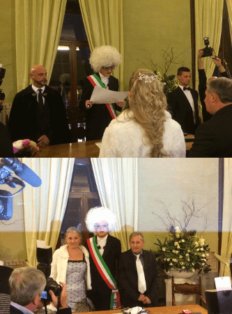 Madame SiSi sposa una coppia in comune: ecco le foto