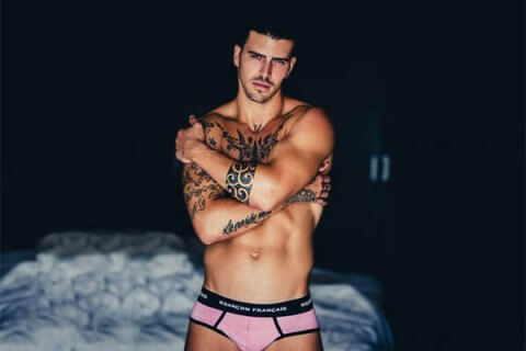 Adan González e i suoi tatuaggi in slip per Garçon Français - adan gonzalez BS - Gay.it