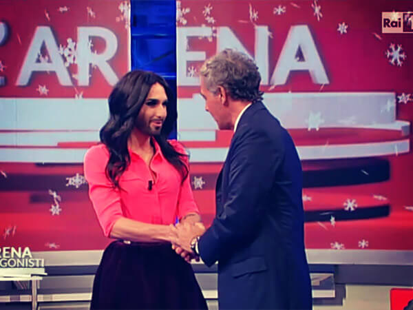 Conchita Wurst all’Arena di Giletti: l’intervista completa
