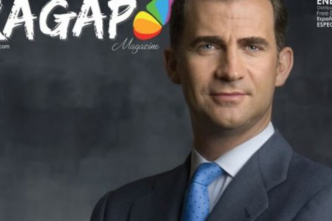 felipe IV sulla cover di un magazine gay