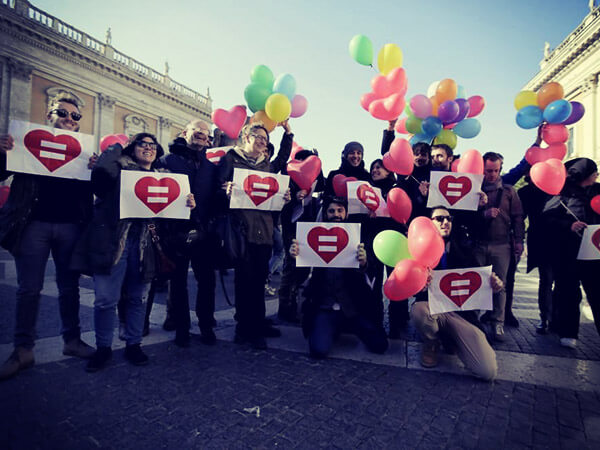 Video: la festa romana per il sì al registro delle unioni civili