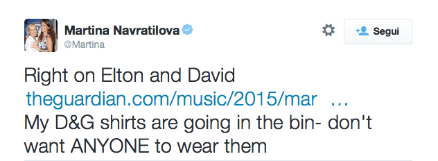 Non solo Elton John: tutti i vip contro Dolce & Gabbana
