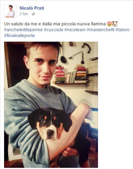Masterchef, il twink Nicolò Prati annuncia "Ecco la mia nuova fiamma"