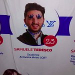 sfregiato il manifesto del candidato gay ad aosta - Thumbnail