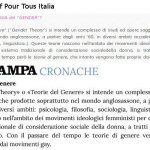 Epic fail de La Stampa: "teoria del genere" copiata da Manif Pour Tous - Thumbnail