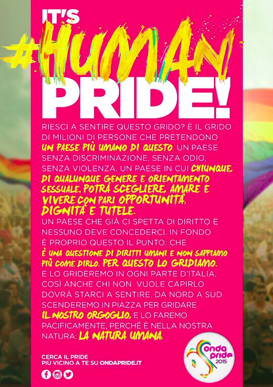 "È una questione di diritti: gridalo": la campagna dell'Onda Pride