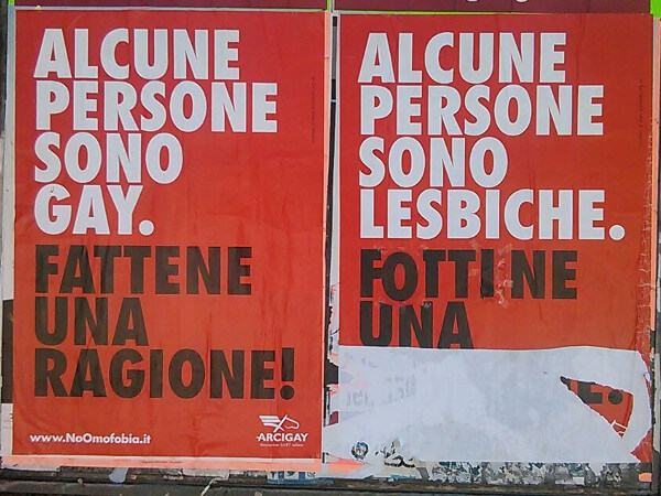 Livorno: sfregiati i manifesti contro l'omofobia e la transfobia - manifesti livorno - Gay.it