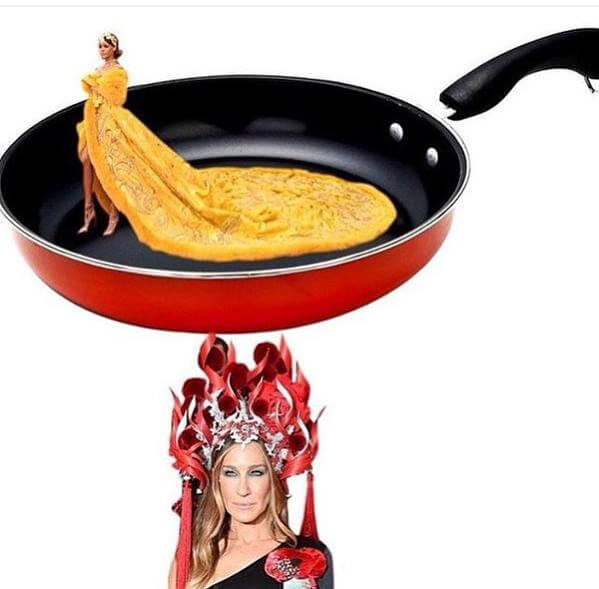 L'abito pizza di Rihanna al Met Gala: e la rete impazzisce