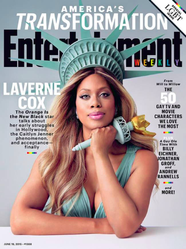 Laverne Cox diventa la Statua della Libertà per Entertainment Weekly