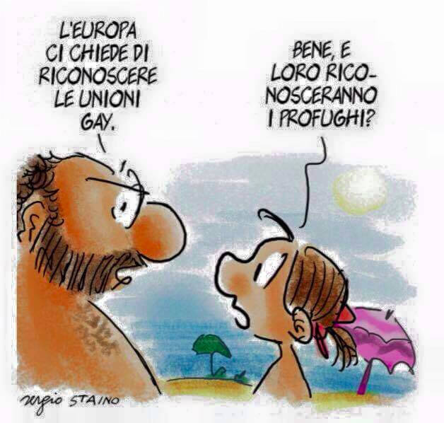 Addio Staino, alcune sue vignette a tema LGBTIQ+ - staino unita1 - Gay.it