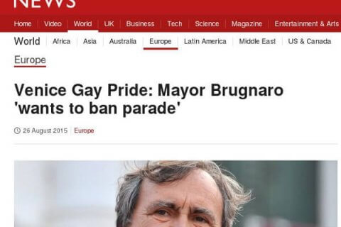 Venezia finisce sulla stampa estera per il no al pride di Brugnaro - brugnaro international - Gay.it