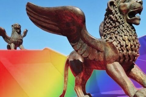 Venise n’est pas homophobe: vedettes du cinéma, soyez arc-en-ciel! - rainbow lion 5 - Gay.it