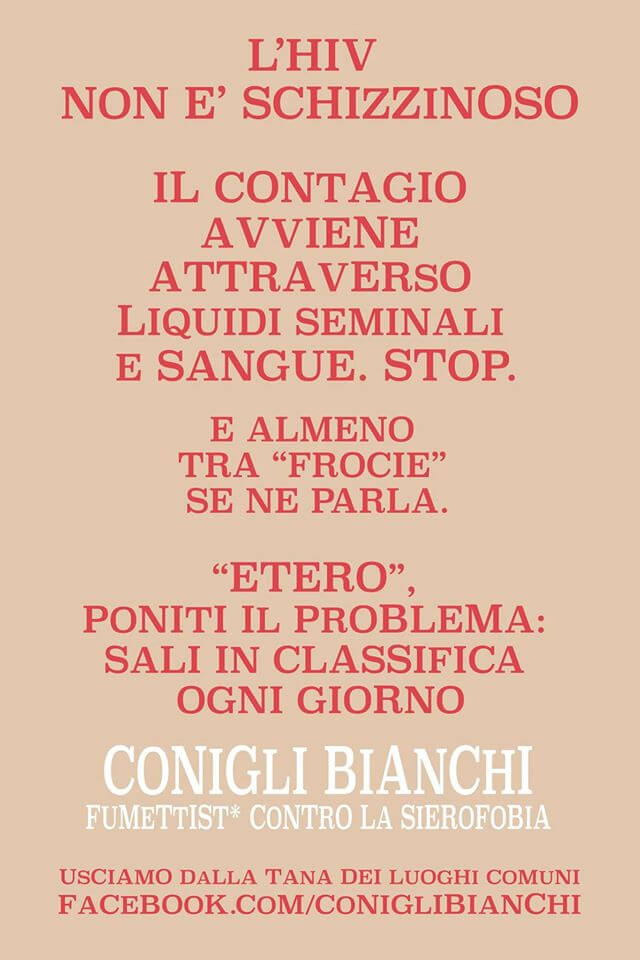 I Conigli Bianchi contro lo stigma sull'HIV