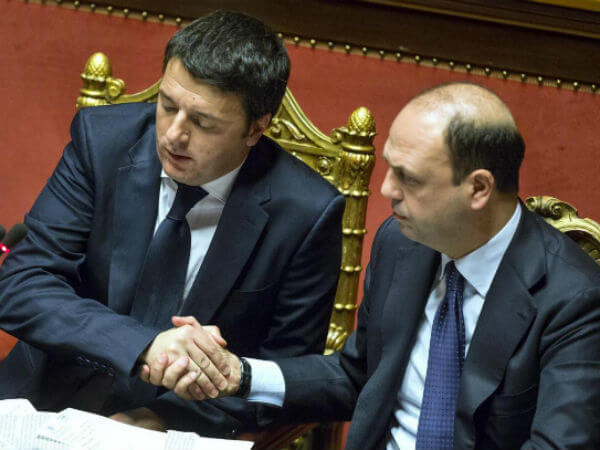 Unioni civili: nessun accordo tra Renzi ed Alfano. Il PD tiene duro - renzi alfano base 1 - Gay.it