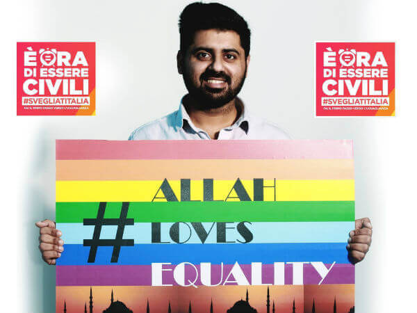 المسلمين المثليين في إيطاليا لمدة 23 يناير والاتحادات المدنية - allah loves equality base 3 - Gay.it