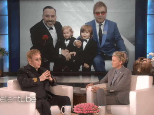 Elton John da Ellen parla di paternità, matrimonio e nuovo album - elton john David furnish figli 1 - Gay.it