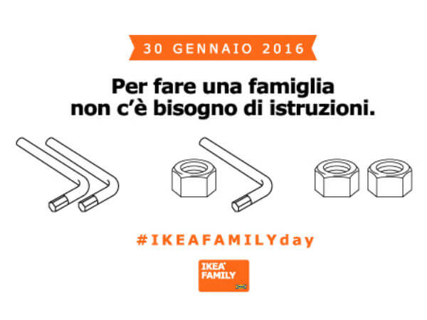 Il Family Day dell'Ikea: non servono istruzioni per fare una famiglia