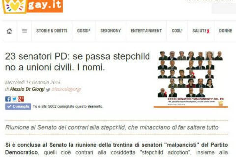 Nessuna legge senza Stepchild: la vostra posizione é quella di Gay.it - gayit malpancisti base 1 - Gay.it