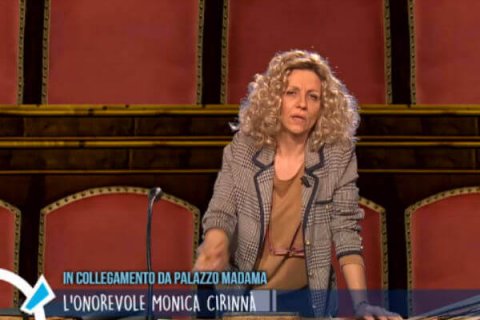 Lucia Ocone straordinaria nei panni di Monica Cirinnà - lucia ocone cirinna base - Gay.it