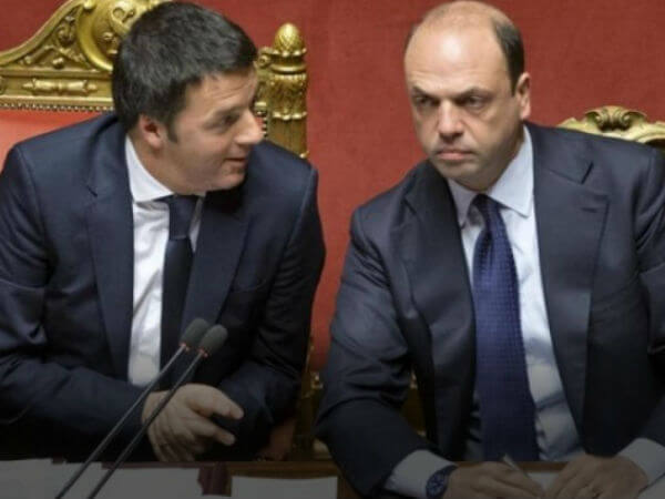 Unioni Civili: Alfano alza la posta, Renzi valuta la fiducia - renzi alfano senato base 2 - Gay.it