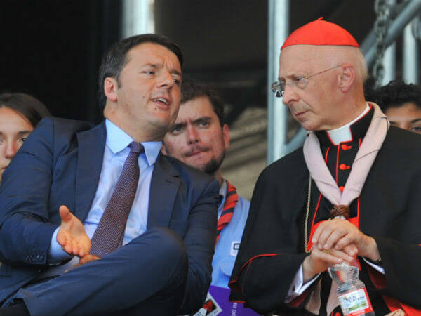 Bufera su Bagnasco, è scontro anche in Vaticano - renzi bagnasco base 1 - Gay.it