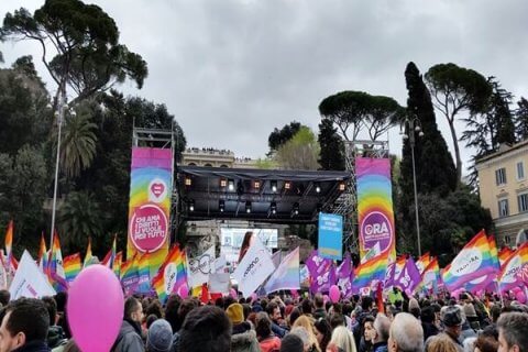 In più di 25,000 alla manifestazione di Roma #DirittiAllaMeta - Manifestazione 5 marzo 2016 2 - Gay.it