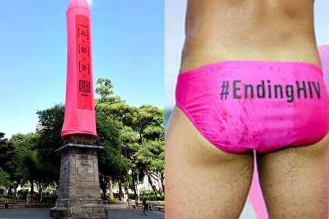 Condom gigante eretto a Sydney per la prevenzione HIV - mardi gras condom gigante 2 - Gay.it