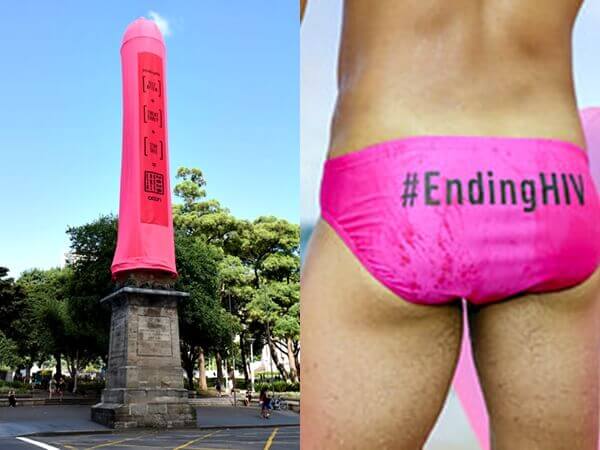 Condom gigante eretto a Sydney per la prevenzione HIV - mardi gras condom gigante 2 - Gay.it