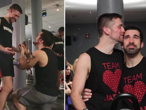Lezione di spinning diventa flashmob per proposta di matrimonio gay