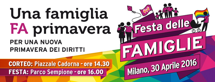 I due mesi rainbow di Milano: la Festa delle Famiglie! - festa famiglie arcobaleno 2016 milano - Gay.it