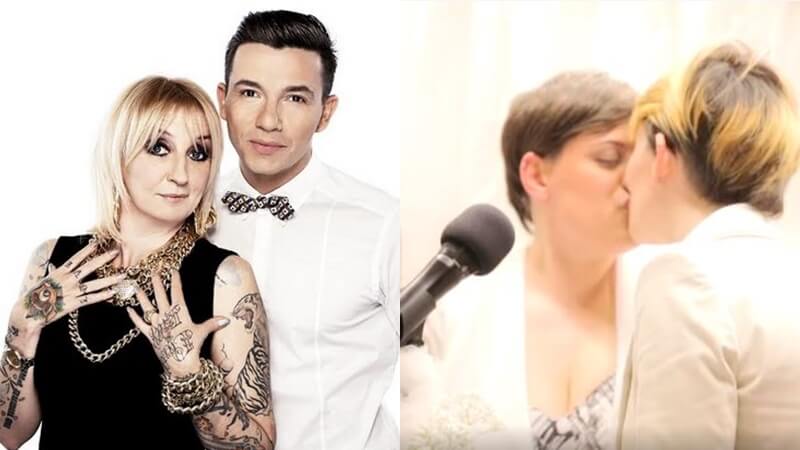 La Pina e Diego Passoni sposano una coppia lesbo a Radio Deejay!