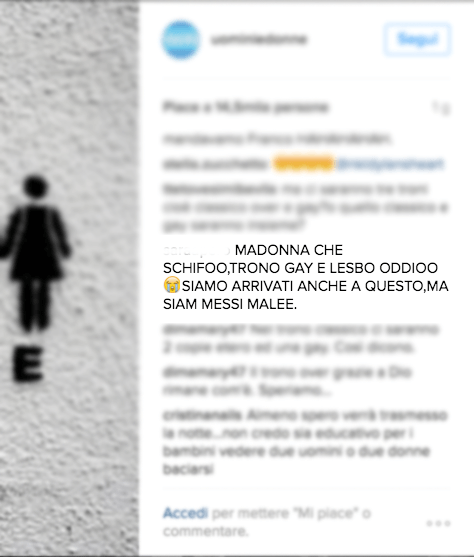 Ecco alcuni insulti omofobi al trono gay di Uomini e Donne