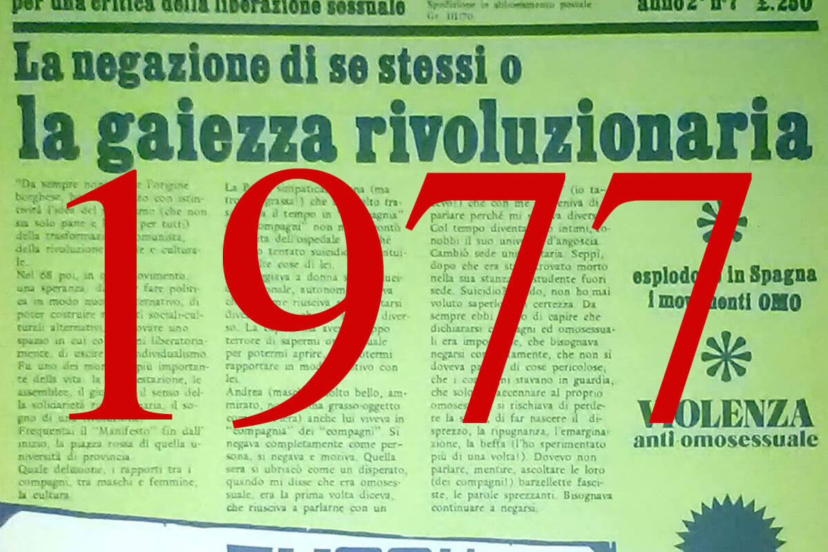Storia del movimento LGBTQI italiano: 1977