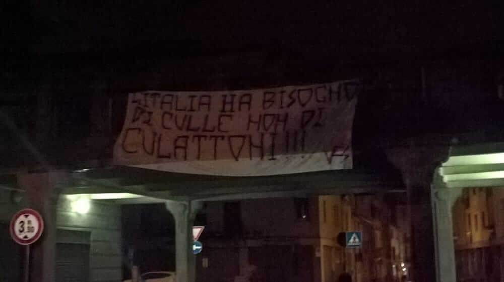 Blitz contro il Treviso Pride dei Veneto Skinheads: "L'Italia ha bisogno di culle, non di culattoni"