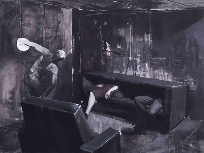 Adrian Ghenie, That Moment, 2007, Oil on canvas, 17.5 x 23 cm, © Adrian Ghenie.