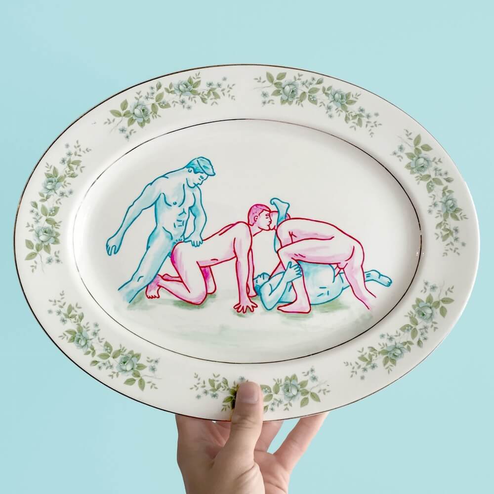Le ceramiche gay vintage e sfacciate di Pansy Ass