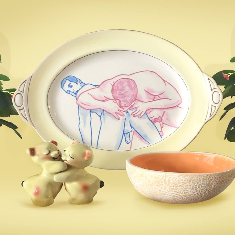 Le ceramiche gay vintage e sfacciate di Pansy Ass