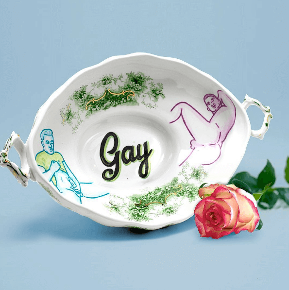 Le ceramiche gay vintage e sfacciate di Pansy Ass