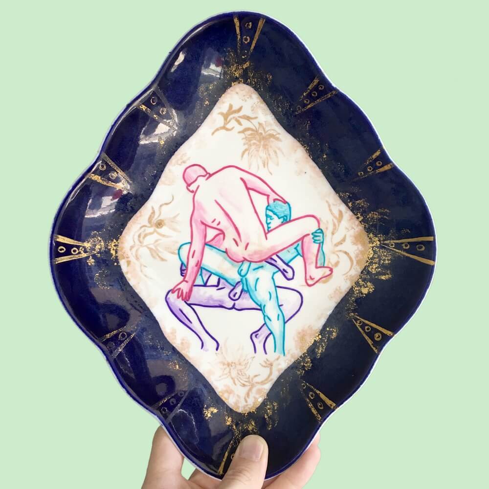 Le ceramiche gay vintage e sfacciate di Pansy Ass