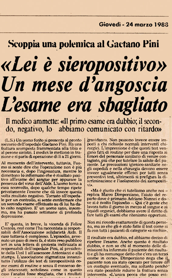 AIDS esperienza Felix 10