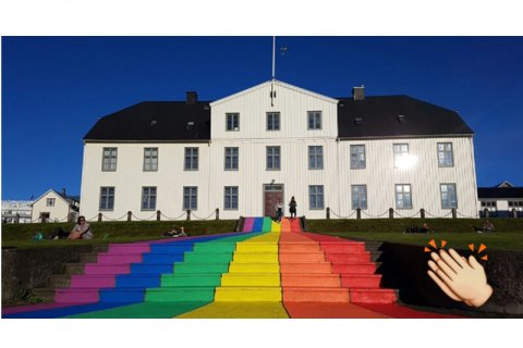 Islanda: scala arcobaleno illumina una delle scuole più antiche del paese - islanda rainobw - Gay.it