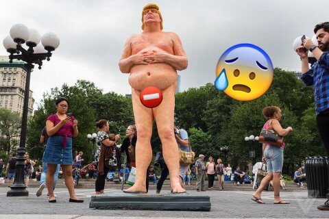 La street art contro Trump: ecco le disgustose statue che lo prendono in giro - trump cover - Gay.it