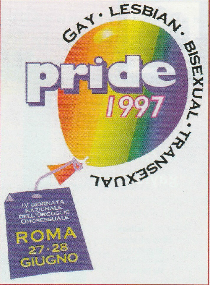 Logo del GLBT Pride di Roma del 1997.